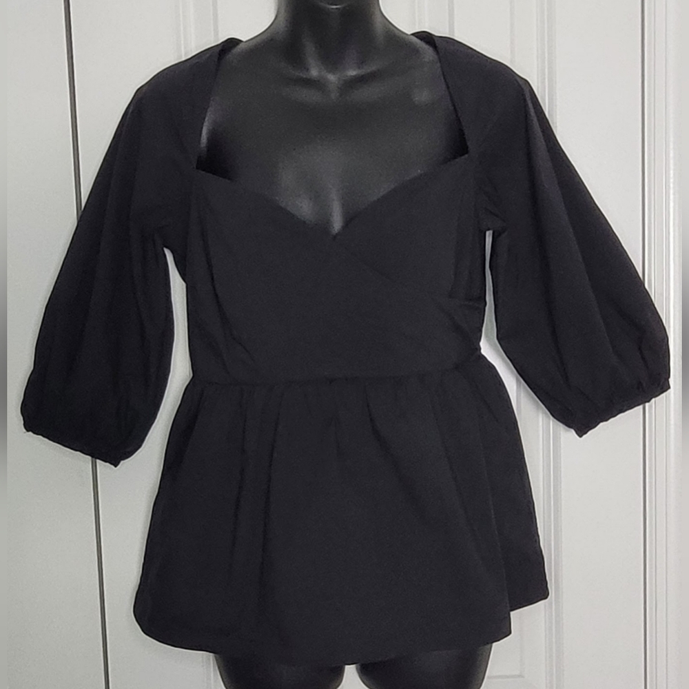 Most Of All Womens Retro 80s Style Puffy Balloon Blouse Size S